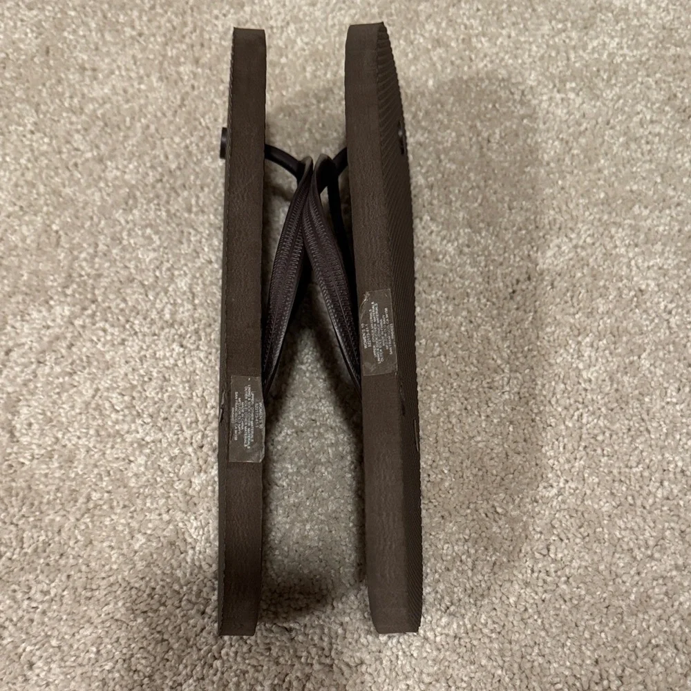 Old Navy Dark Brown Flip Flops - Picture 3 of 5